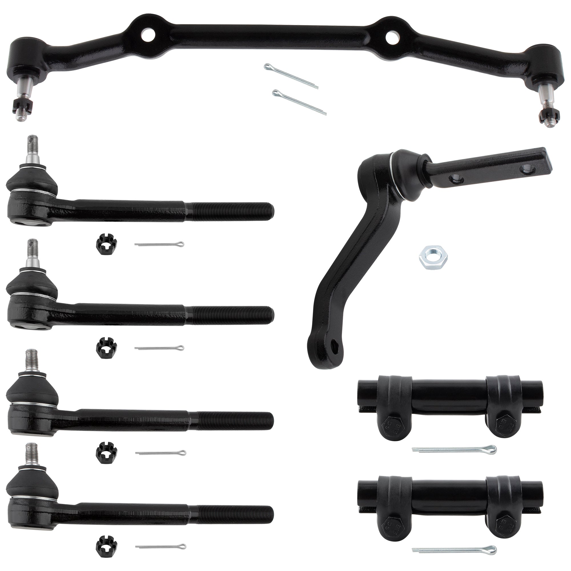 BOXI (Set of 8) Front Inner Outer Tie Rod Ends Center Link Idler Arm Kit Fits for Chevrolet Blazer