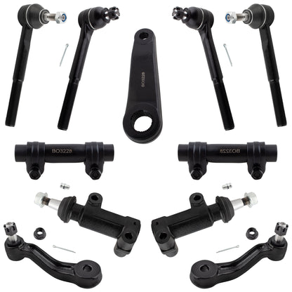 BOXI 11pcs Front Tie Rods Pitman Arm Idler Arm Kit Fits for Chevrolet Express 1500 2500 3500