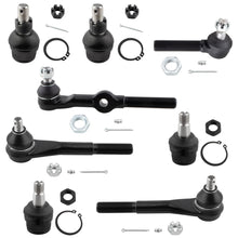 BOXI 8pcs Front Inner Outer Tie Rod Upper Lower Ball Joint Kit Fits for Chevrolet K10 K10 Suburban