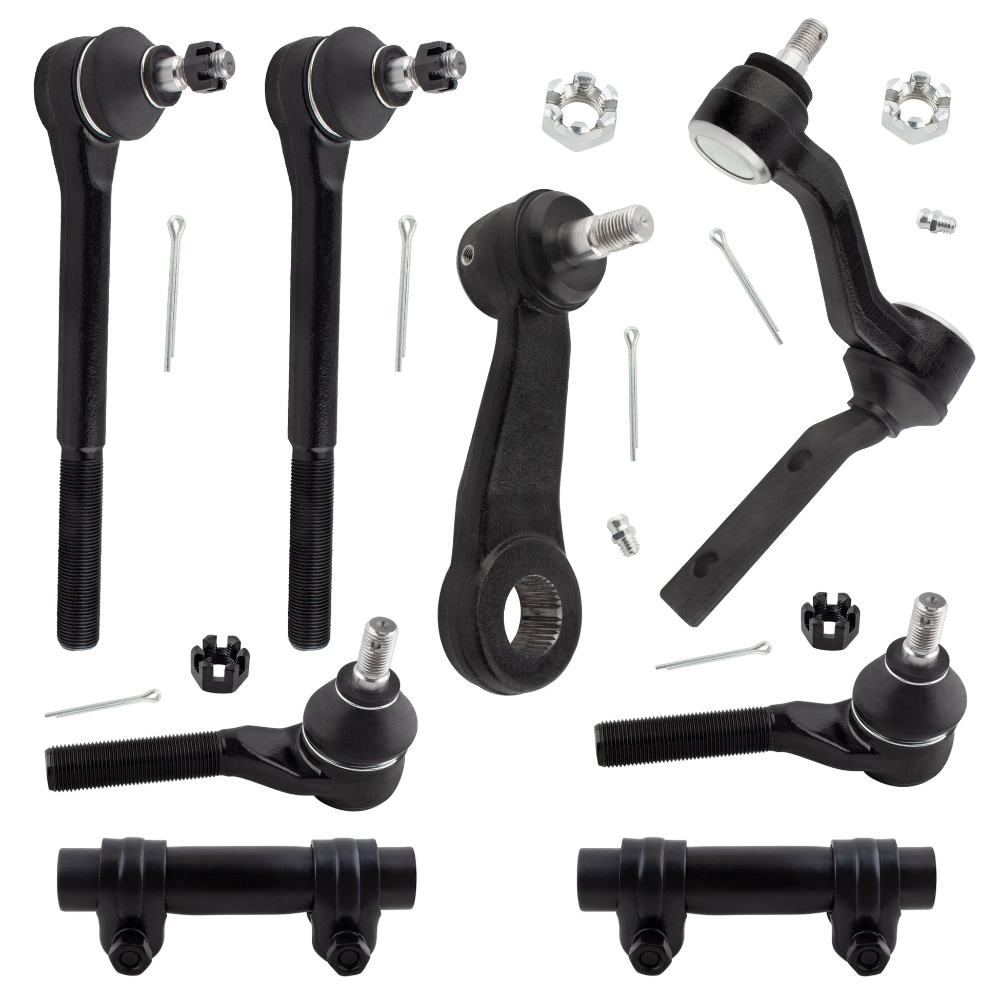 BOXI 8pcs Front Inner Outer Tie Rods Pitman Arm Idler Arm Kit Fits for Chevrolet Blazer for GMC