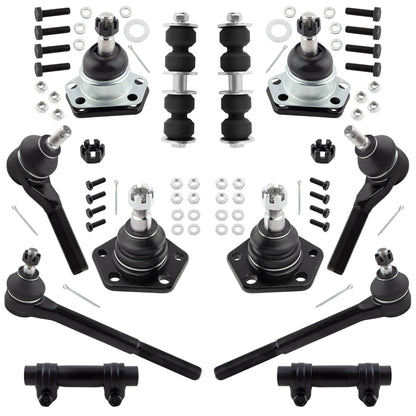 BOXI 12pcs Front Tie Rods Ball Joints Sway Bars Kit Fits for Chevrolet Blazer for GMC Jimmy