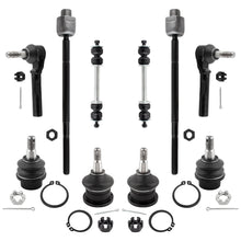 BOXI 10pc Front Ball Joints + Tie Rods + Sway Bars Kit Fits for Chevrolet Express 1500 2500