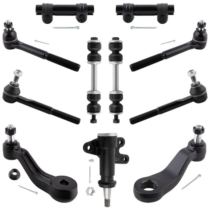 BOXI 11pcs Front Tie Rods Pitman Idler Arm Sway Bar Kit Fits for Chevrolet C1500 C1500