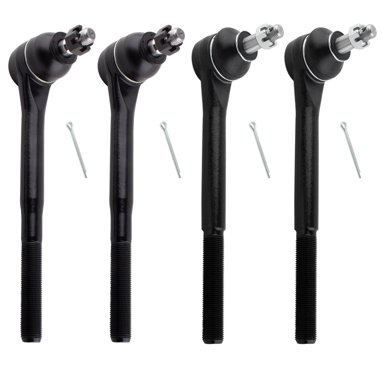 BOXI 4pcs Front Inner Outer Tie Rods Fits for Buick Regal for Chevrolet El Camino for GMC Caballero