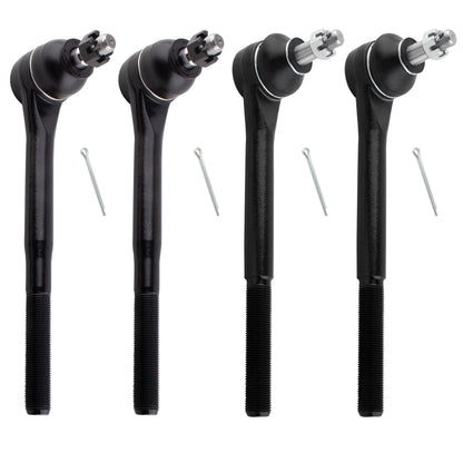 BOXI 4pcs Front Inner Outer Tie Rods Fits for Buick Regal for Chevrolet El Camino for GMC Caballero