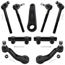 BOXI 9pcs Front Inner Outer Tie Rod Ends Steering Pitman Arm Idler Arm Kit Fits for Chevrolet