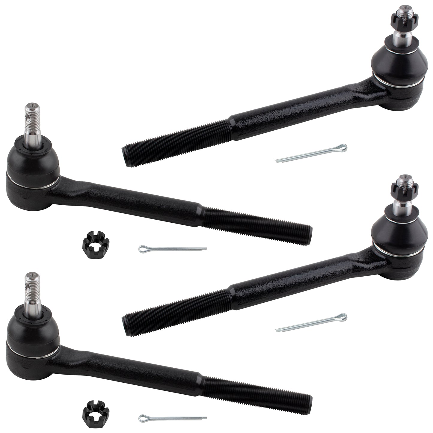 BOXI 4pc Front Inner + Outer Tie Rod Ends Fit for Chevrolet Camaro 1982-1992