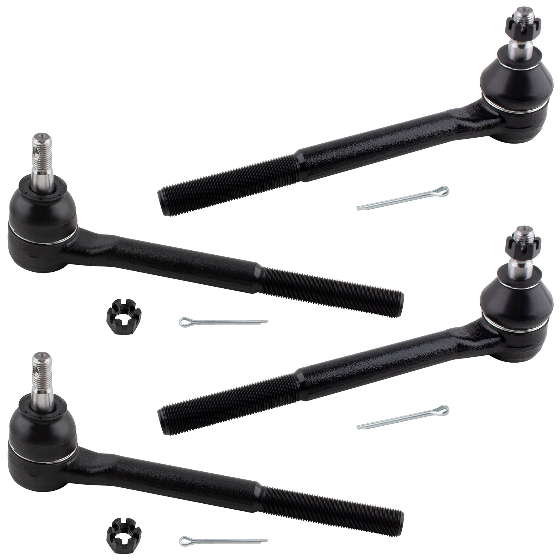 BOXI 4pc Front Inner + Outer Tie Rod Ends Fit for Chevrolet Camaro 1982-1992