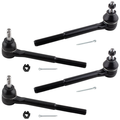 BOXI 4pc Front Inner + Outer Tie Rod Ends Fit for Chevrolet Camaro 1982-1992