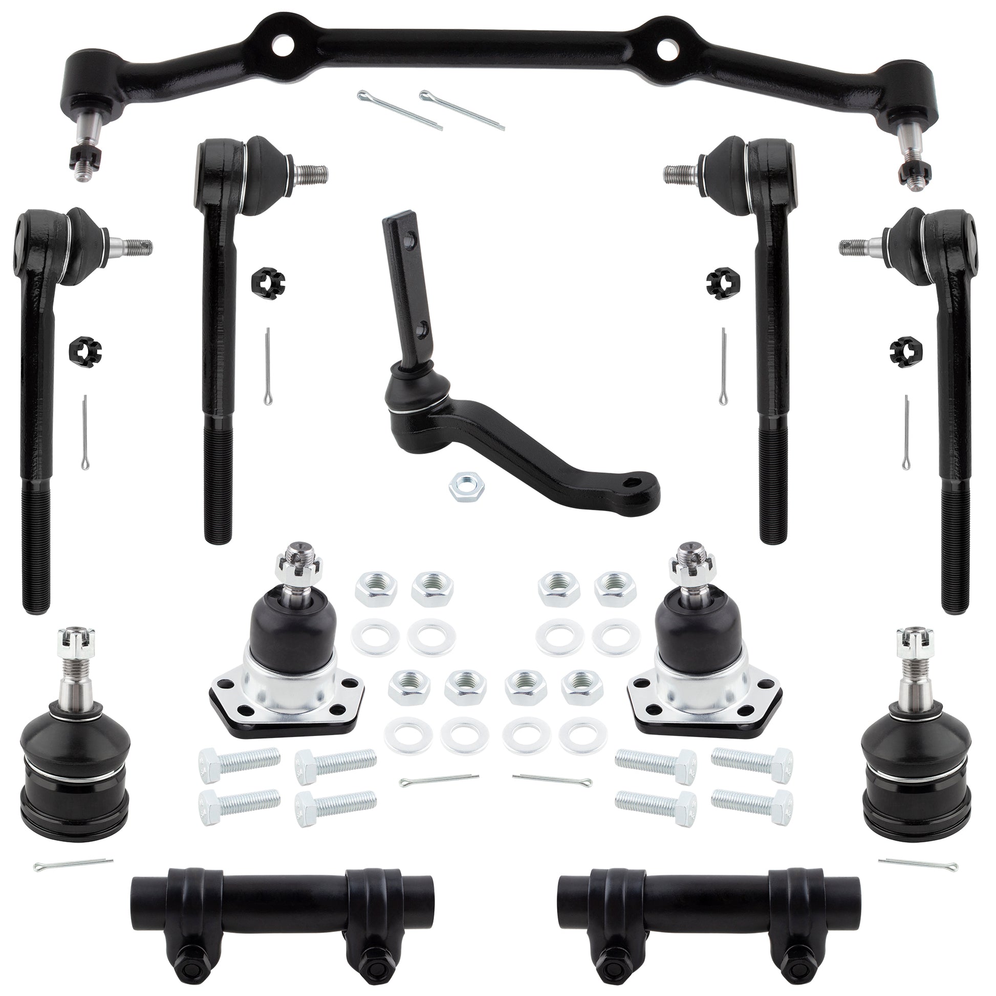 BOXI 12pc Front Suspension Kit Ball Joints Tie Rod Ends Idler Arm Fits for Chevrolet Blazer