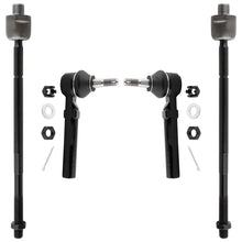 BOXI (Set of 4) Front Inner & Outer Tie Rod Ends Kit Fits for Buick Rendezvous 2002-2007 Terraza