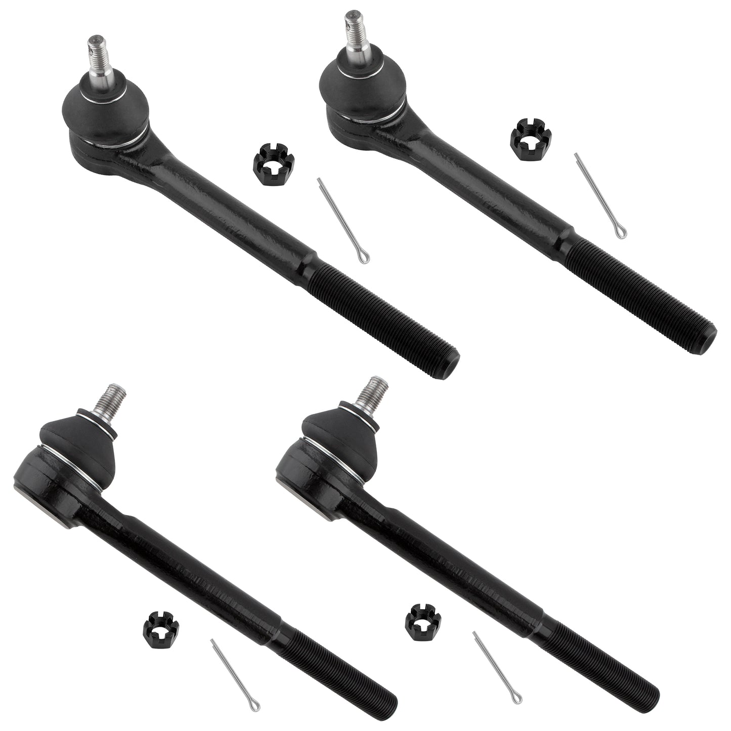 BOXI (Set of 4) Front Inner Outer Tie Rods Kit Fits for Chevrolet Blazer 1996-2005 S10 1996-2003