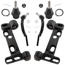 BOXI 6pc Front Lower Control Arm Bracket Tie Rods Ball Joints Kit Fits for Buick Rainier 2004-2007