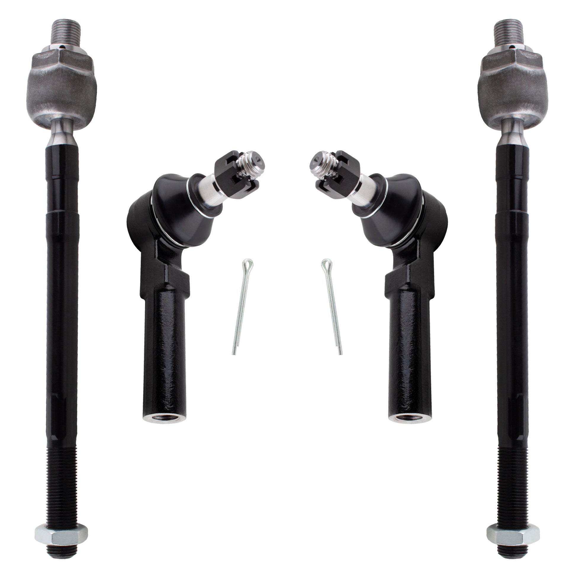 BOXI (Set of 4) Front Inner & Outer Tie Rod End Links Fits for Chevrolet Colorado 2006-2007