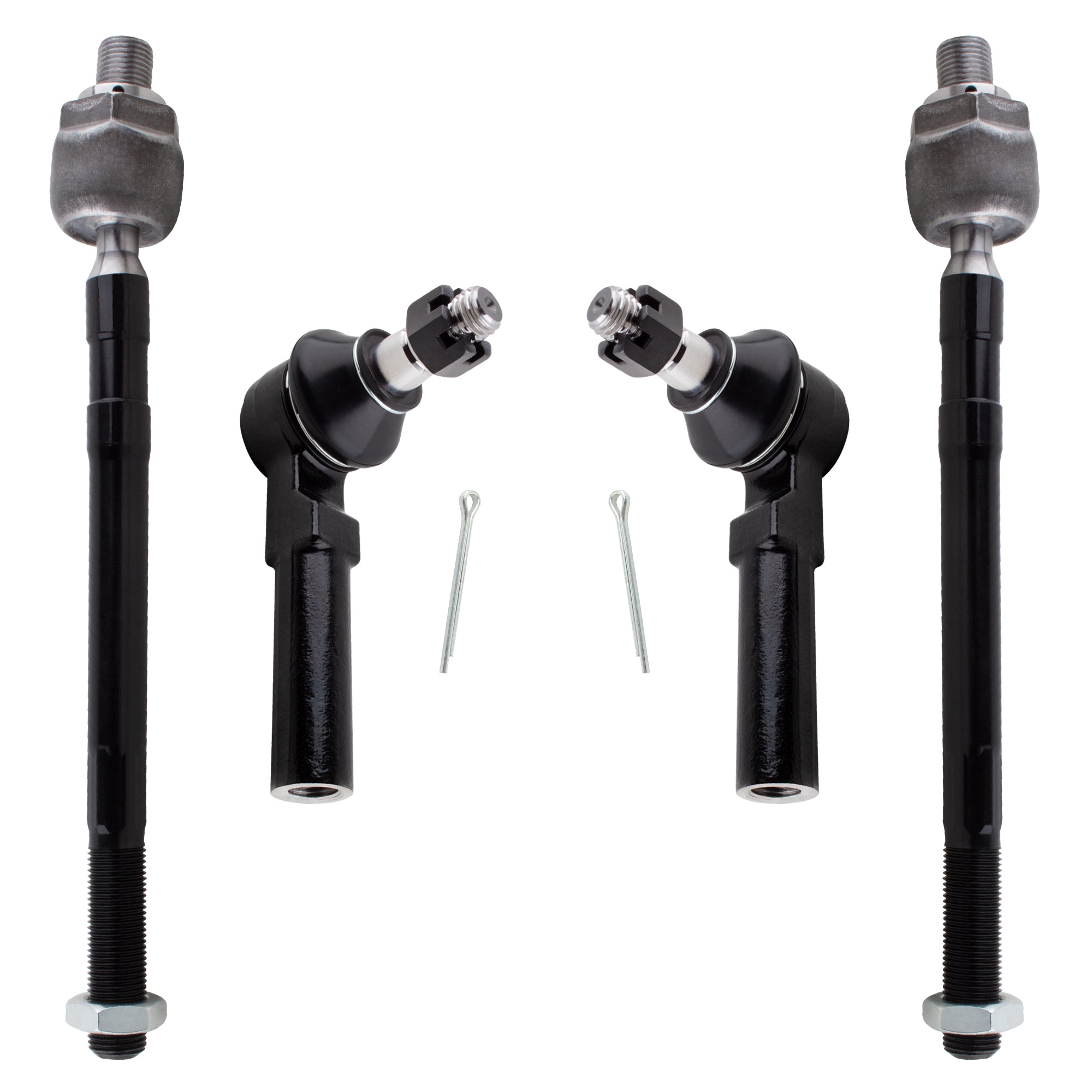 BOXI (Set of 4) Front Inner & Outer Tie Rod End Links Fits for Chevrolet Colorado 2006-2007