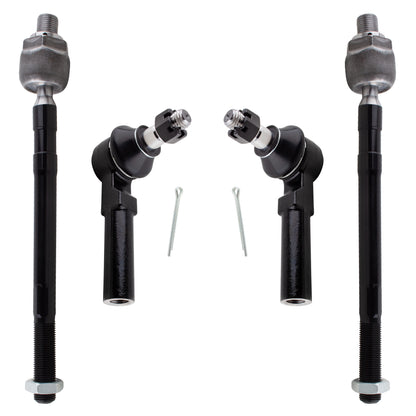 BOXI (Set of 4) Front Inner & Outer Tie Rod End Links Fits for Chevrolet Colorado 2006-2007