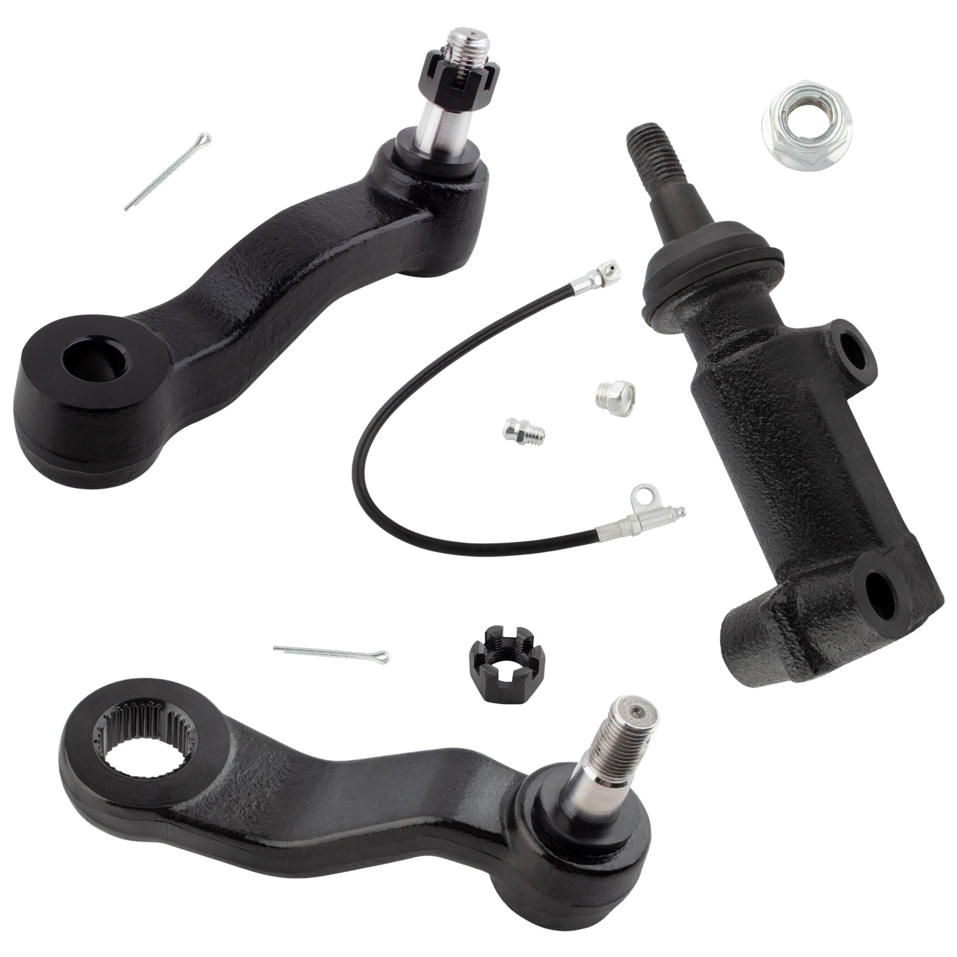 BOXI 3pcs Front Idler Arm Pitman Arm Idler Arm Bracket Kit Fits for Cadillac Escalade 2002-2006