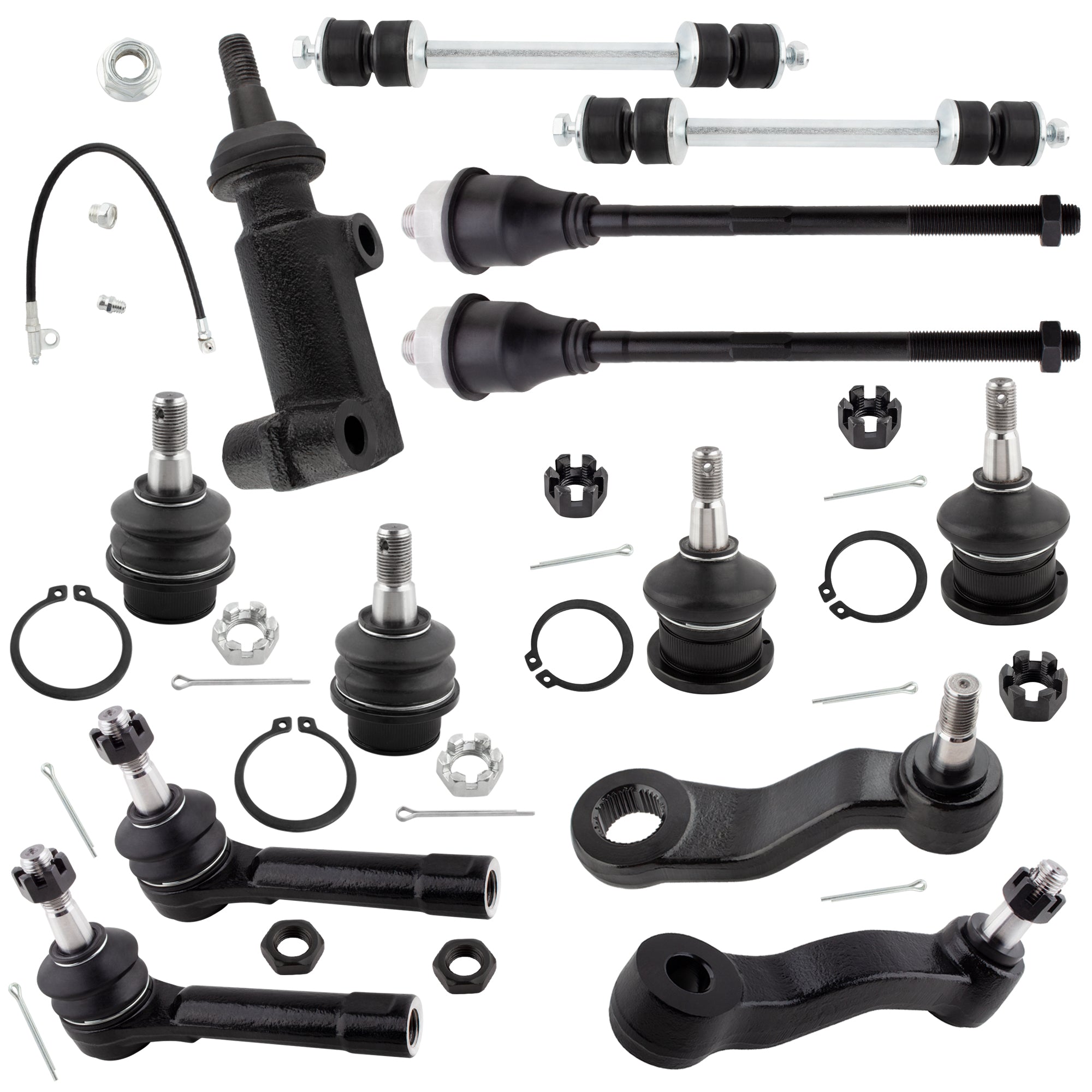 BOXI 13pc Front Tie Rods Ball Joints Sway Bars Fits for Cadillac Escalade 2002-2006 for Chevrolet