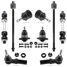 BOXI (Set of 10) Front Upper Lower Ball Joints Inner Outer Tie Rods Sway Bar End Links Kit Fits