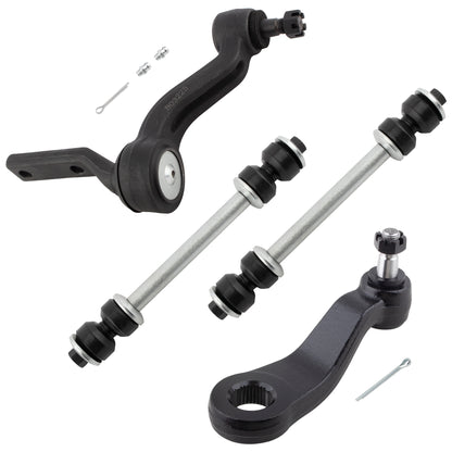 BOXI 4pcs 4WD Front Sway Bar Links Idler Arm Pitman Arm Kit Fits for Chevrolet for GMC K1500 K2500