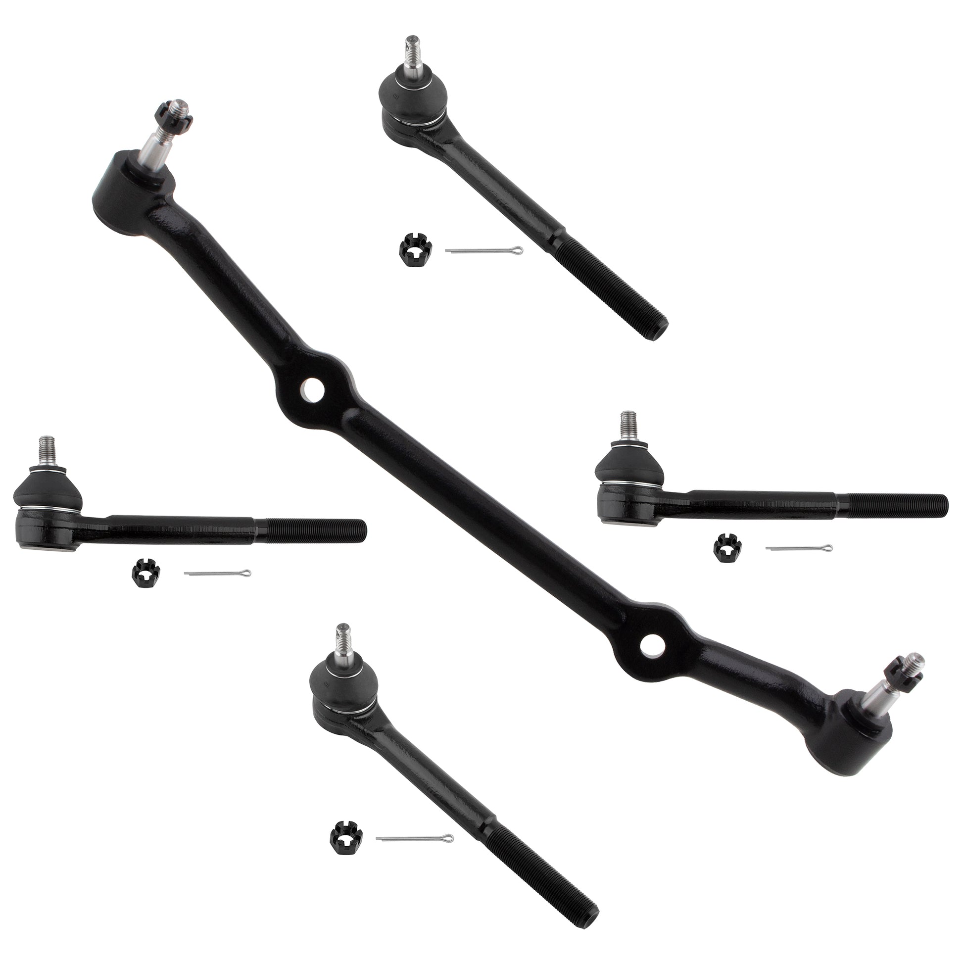 BOXI 5pc Front Inner Outer Tie Rod Ends + Center Link Fit for Chevrolet Blazer 1996-2005