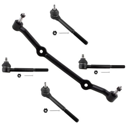 BOXI 5pc Front Inner Outer Tie Rod Ends + Center Link Fit for Chevrolet Blazer 1996-2005