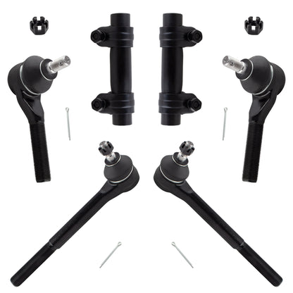 BOXI 6pcs Front Inner Outer Tie Rod Adjustment Sleeves Fits for Chevrolet Blazer 1998-2005 S10