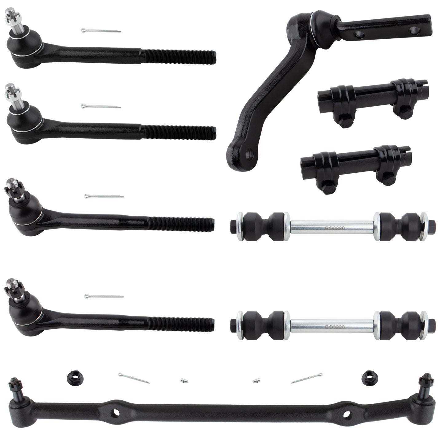 BOXI 10pc Front Tie Rods Sway Bars Idler Arm Fit for Buick Regal GMC Caballero for Chevrolet El