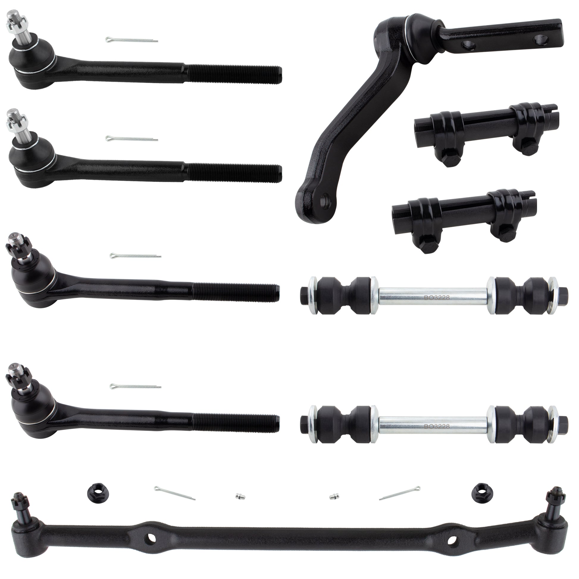 BOXI 10pc Front Tie Rods Sway Bars Idler Arm Fit for Buick Regal GMC Caballero for Chevrolet El