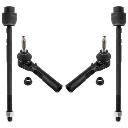 BOXI (Set of 4) Front Inner & Outer Tie Rod Ends Fits for Chevrolet Cavalier 1995-2005