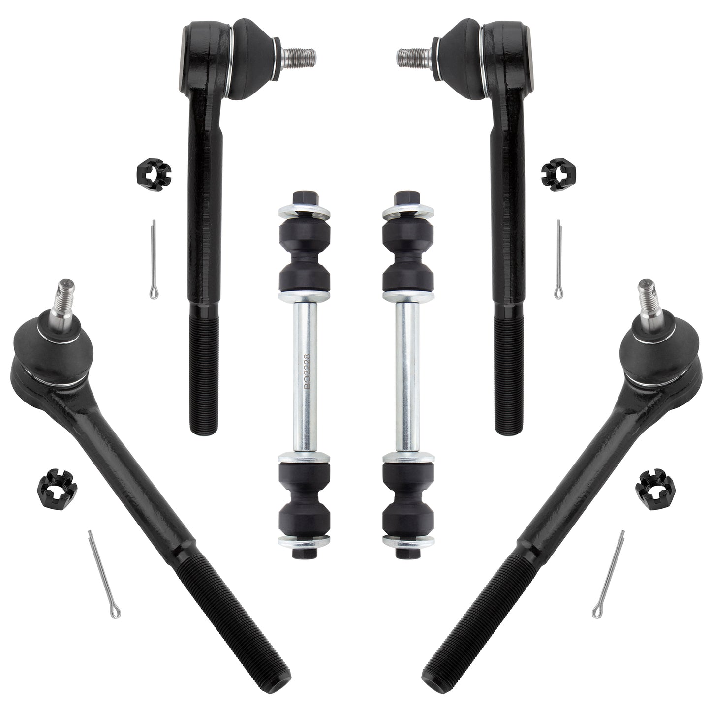BOXI 6pc Tie Rod Ends Sway Bars Fit for Chevrolet Blazer 1996-2005