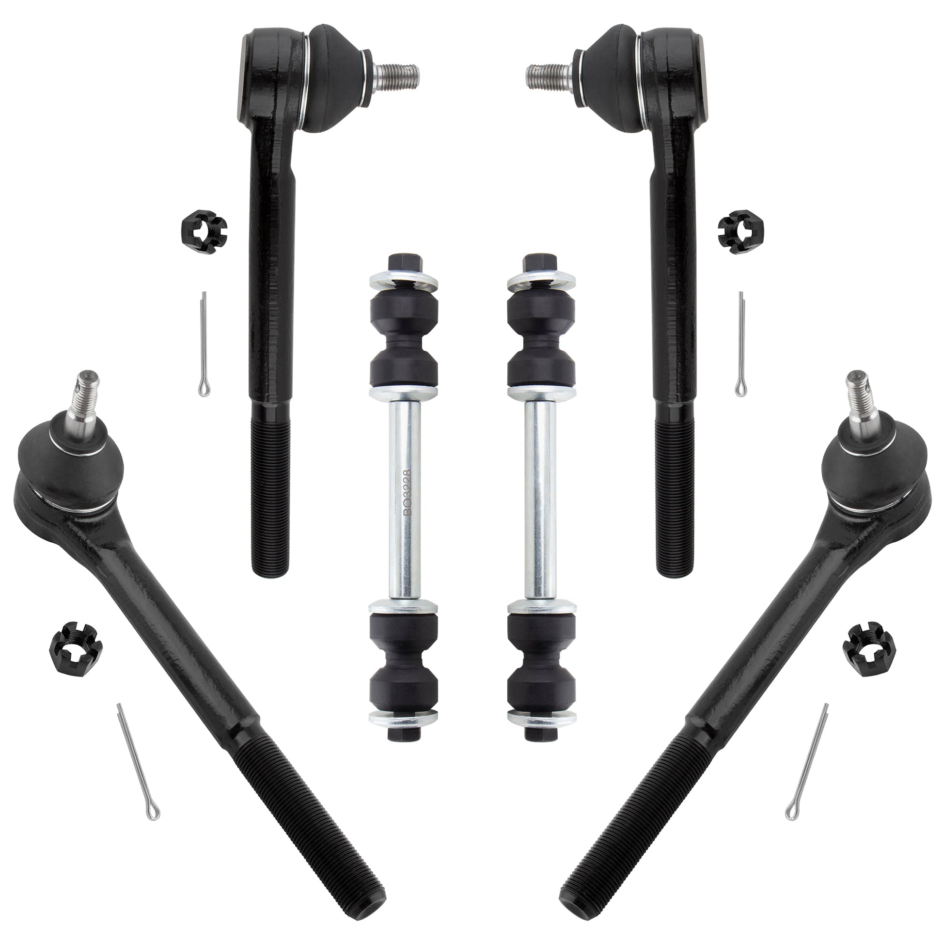 BOXI 6pc Tie Rod Ends Sway Bars Fit for Chevrolet Blazer 1996-2005
