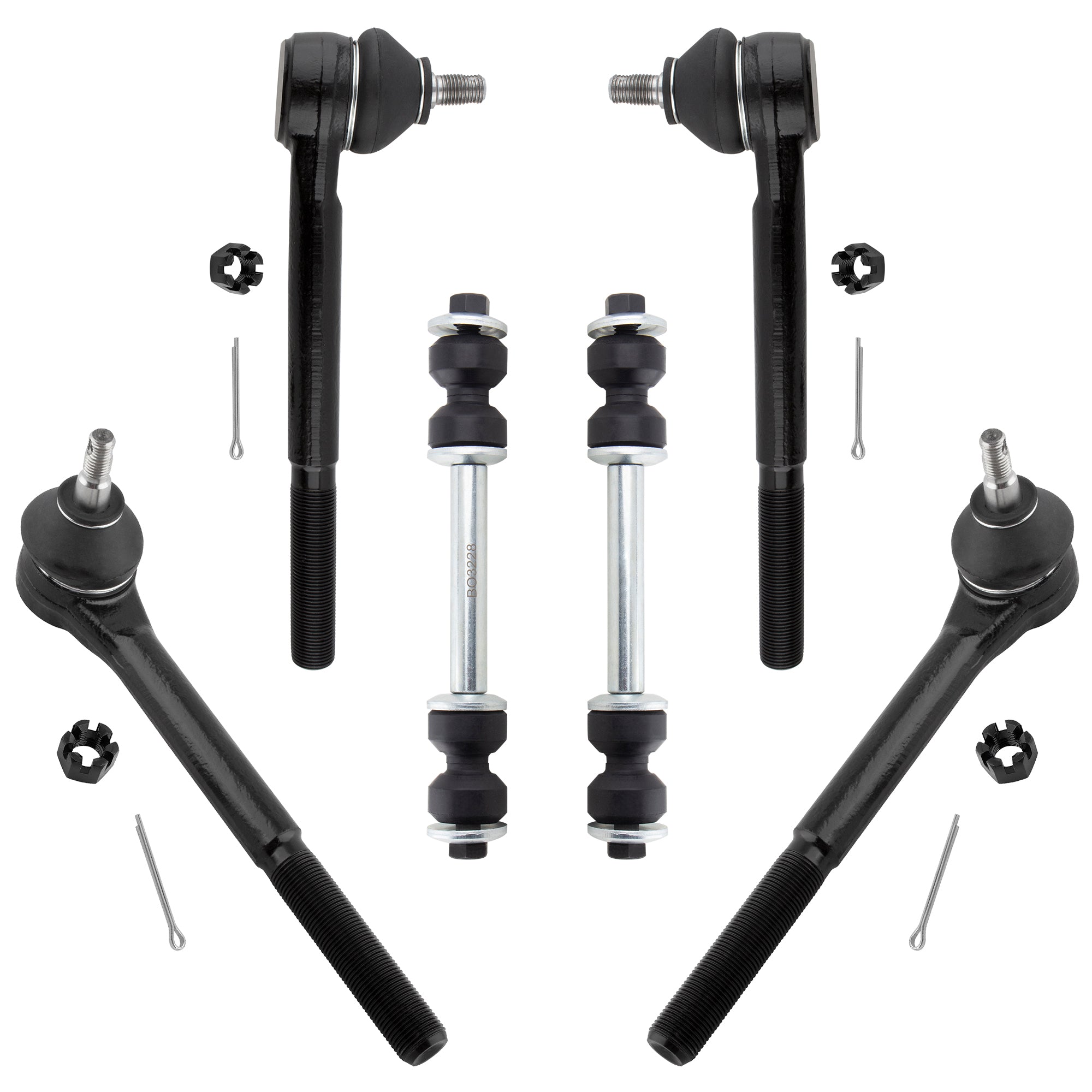 BOXI 6pc Tie Rod Ends Sway Bars Fit for Chevrolet Blazer 1996-2005