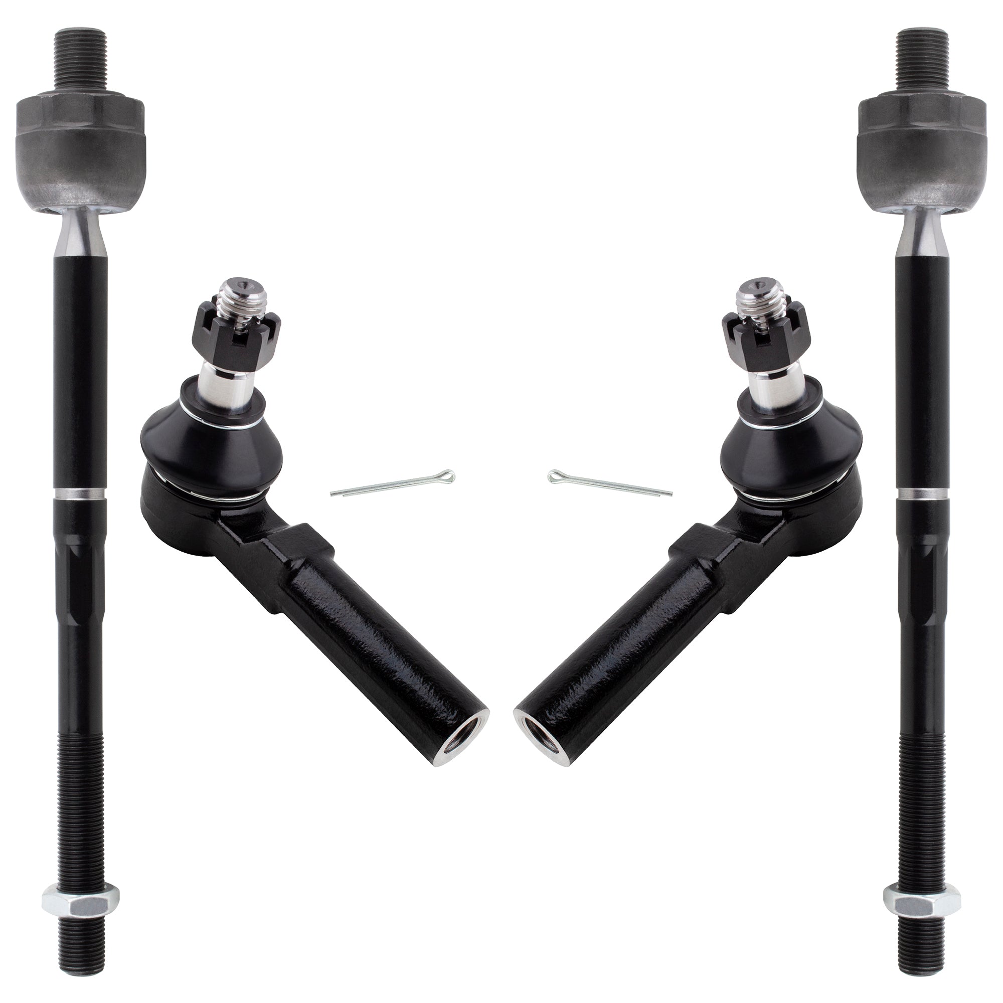BOXI (Set of 4) Front Inner & Outer Tie Rod Ends Fits for Chevrolet Colorado 2006-2007
