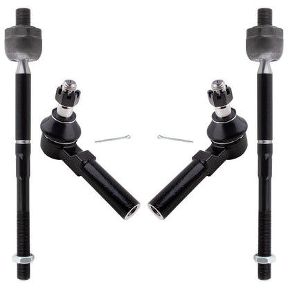 BOXI (Set of 4) Front Inner & Outer Tie Rod Ends Fits for Chevrolet Colorado 2006-2007