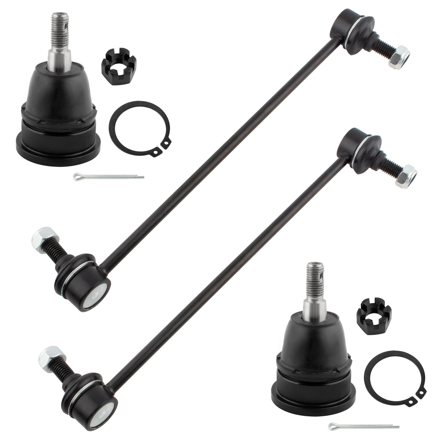 BOXI 4pcs Front Sway Bar Links Lower Ball Joints Fit for Chrysler Town & Country 2008-2016