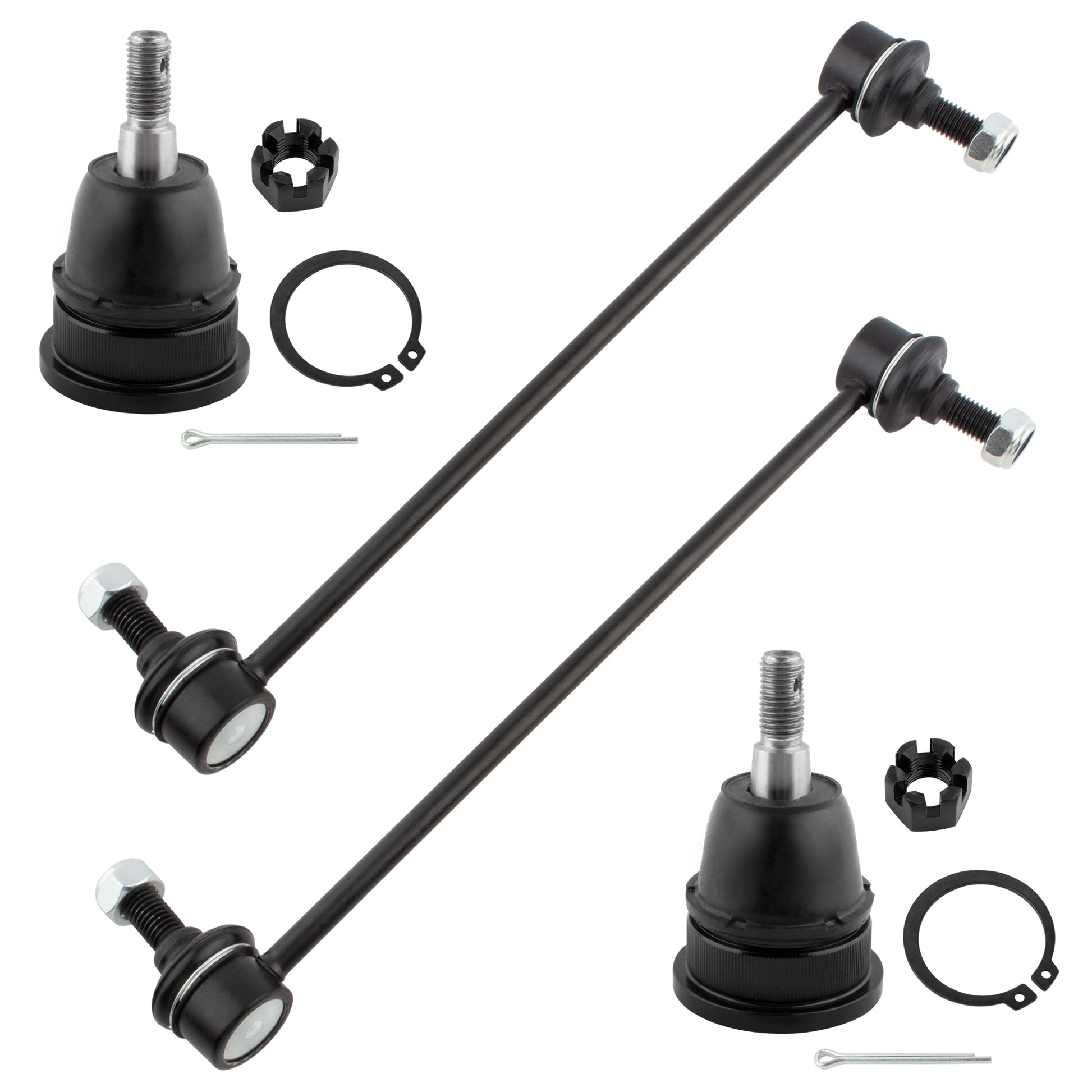 BOXI 4pcs Front Sway Bar Links Lower Ball Joints Fit for Chrysler Town & Country 2008-2016