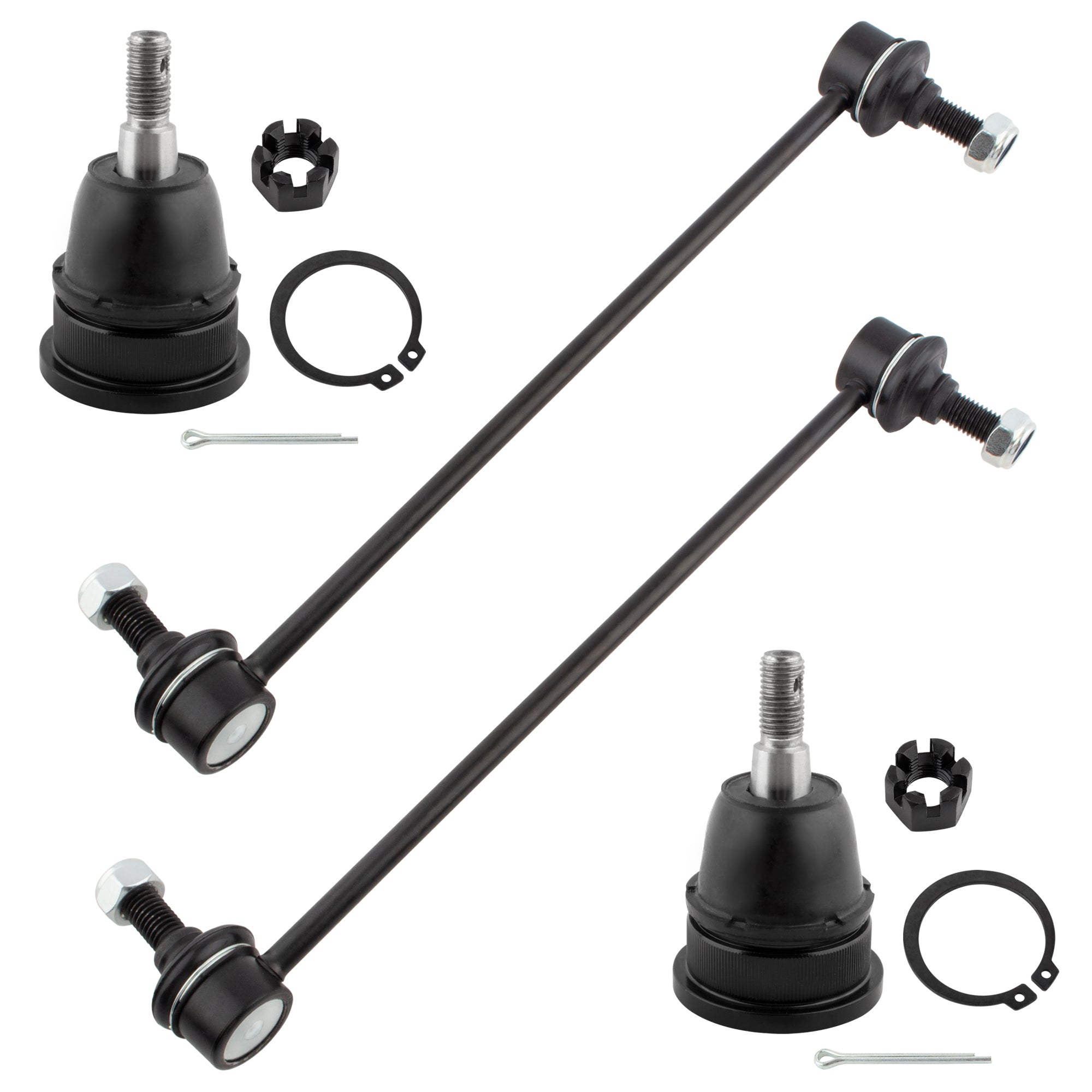 BOXI 4pcs Front Sway Bar Links Lower Ball Joints Fit for Chrysler Town & Country 2008-2016