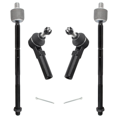 BOXI 4pcs Front Inner Outer Tie Rods Fit for Chrysler Neon 2000-2002