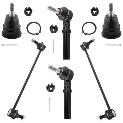 BOXI 6pcs Sway Bar Outer Tie Rod Lower Ball Joint Fit for Chrysler Town & Country 2008-2016