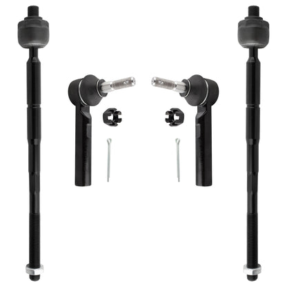 BOXI (Set of 4) Front Inner & Outer Tie Rod Ends Fit for Chrysler 200 2011 2012 2013 2014 Sebring