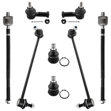 BOXI (Set of 8) Front Inner & Outer Tie Rods + Lower Ball Joints + Sway Bars Fit for Chrysler