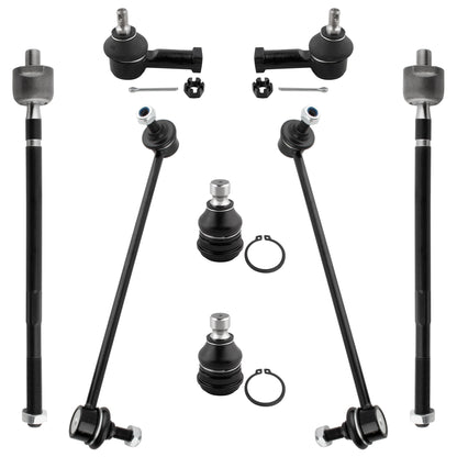 BOXI (Set of 8) Front Inner & Outer Tie Rods + Lower Ball Joints + Sway Bars Fit for Chrysler