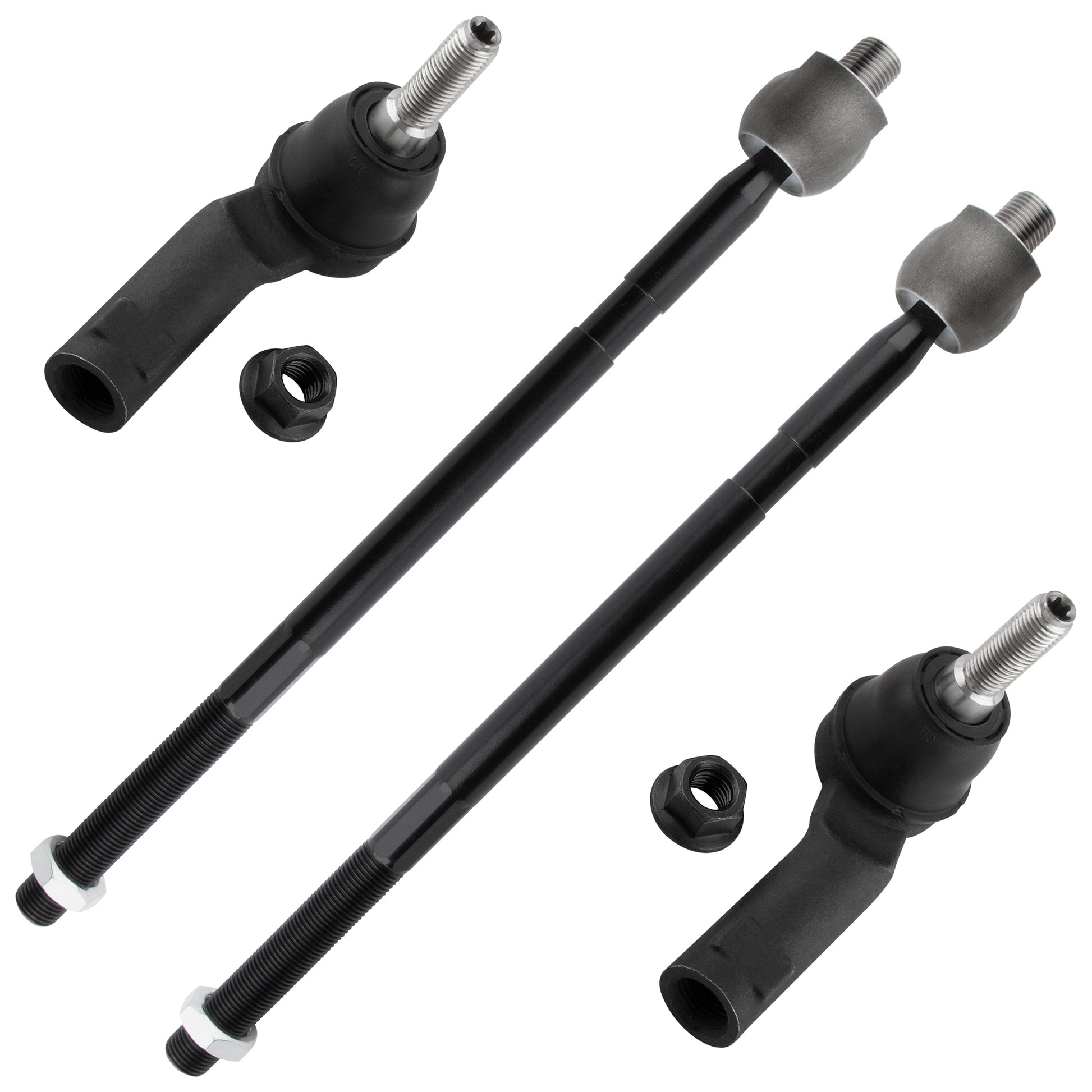 BOXI (Set of 4) Front Inner & Outer Tie Rods Driver and Passenger Side Fit for Chrysler 200 2015