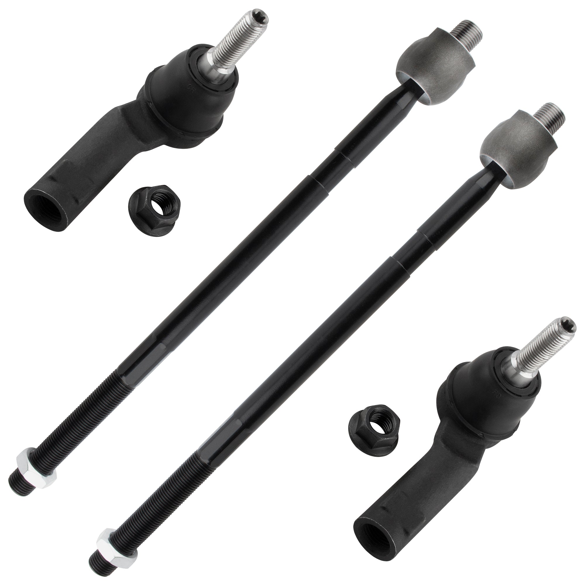 BOXI (Set of 4) Front Inner & Outer Tie Rods Driver and Passenger Side Fit for Chrysler 200 2015