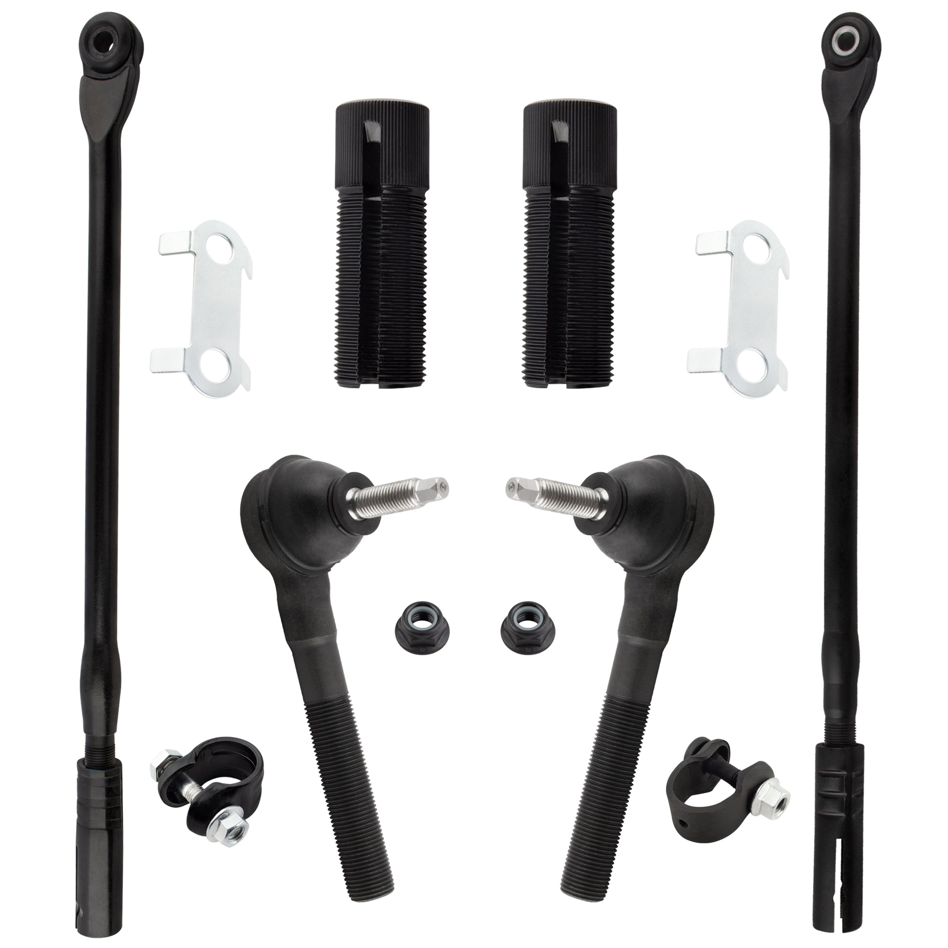 BOXI (Set of 6) Front Inner & Outer Tie Rod End Links + Adjustment Sleeves Fit for Chrysler 300M