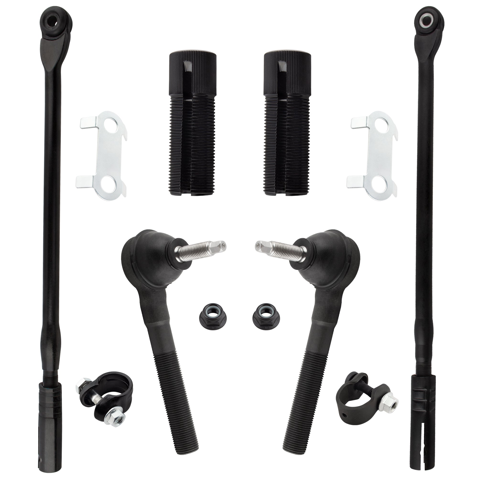 BOXI (Set of 6) Front Inner & Outer Tie Rod End Links + Adjustment Sleeves Fit for Chrysler 300M