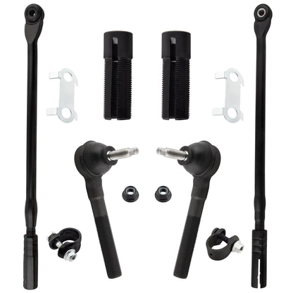 BOXI (Set of 6) Front Inner & Outer Tie Rod End Links + Adjustment Sleeves Fit for Chrysler 300M