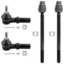 BOXI (Set of 4) Front Inner & Outer Tie Rods Driver & Passenger Fit for Chrysler Aspen 2007 2008