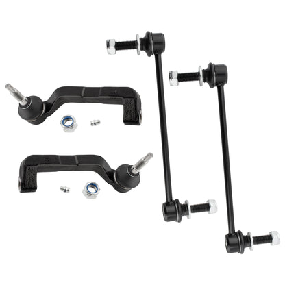 BOXI (Set of 4) Front Sway Bar End Link + Outer Tie Rods Fit for Dodge Charger 2007 2008 2009 2010